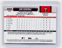 2026 Topps Chrome Refractor #220 Luke Keaschall Minnesota Twins - back