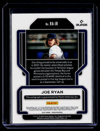 2022 Panini Prizm Baseball Rookie Autographs Joe Ryan RC Auto #RA-JR - back