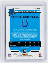 2019 Panini Donruss Optic Parris Campbell Rated Rookie Blue #165 /299 - back