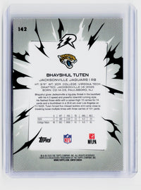 2025 Topps Football Bhayshul Tuten Rookie Card #142 Jacksonville Jaguars - back