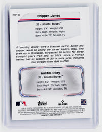 2026 Topps Chrome Past and Present PTP-10 Austin Riley Chipper Jones Atlanta Braves - back