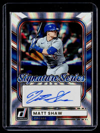 2026 Panini Donruss Baseball Signature Series Matt Shaw Rookie Autograph #SS-MS - front