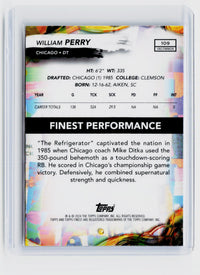 2024 Topps Finest Performance William Perry Purple Refractor #109 /200 Chicago Bears - back