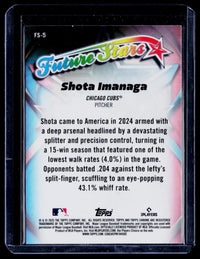 2025 Topps Chrome Future Stars Shota Imanaga #FS-5 Chicago Cubs - back