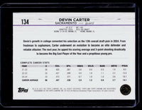 2025 Topps Chrome Devin Carter Wave Refractor RC #134 002/275 - back