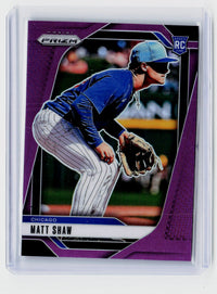 2025 Panini Prizm Baseball Matt Shaw Purple Prizm Rookie #155 /149 - front