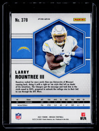 2021 Panini Mosaic Football Larry Rountree III Genesis RC #378 - back