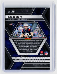 2025 Panini Mosaic Football Drake Maye #28 New England Patriots - back