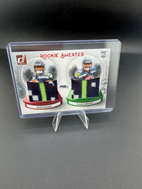 2025 Panini Donruss Rookie Sweater Jalen Milroe Elijah Arroyo Seattle Seahawks SWED-SEA - front