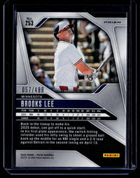 2025 Panini Prizm Baseball Brooks Lee Base Prizms Pulsar #253 /499 - back