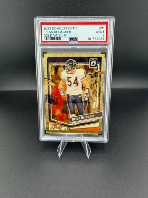 2023 Panini Donruss Optic Brian Urlacher #31 Gold Vinyl 1/1 PSA 9 - front