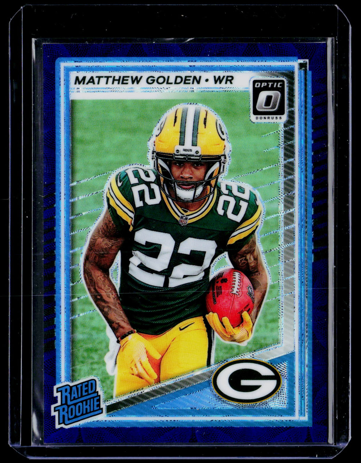 2025 Panini Donruss Optic Football Rated Rookie #205 Matthew Golden Packers - front