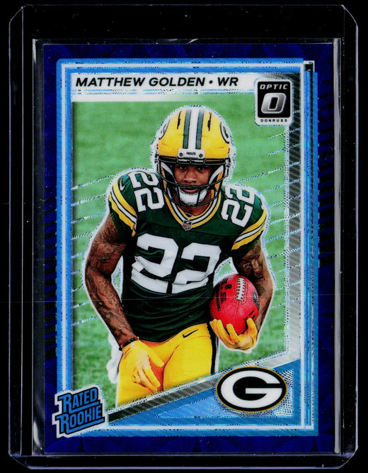 2025 Panini Donruss Optic Football Rated Rookie #205 Matthew Golden Packers - front