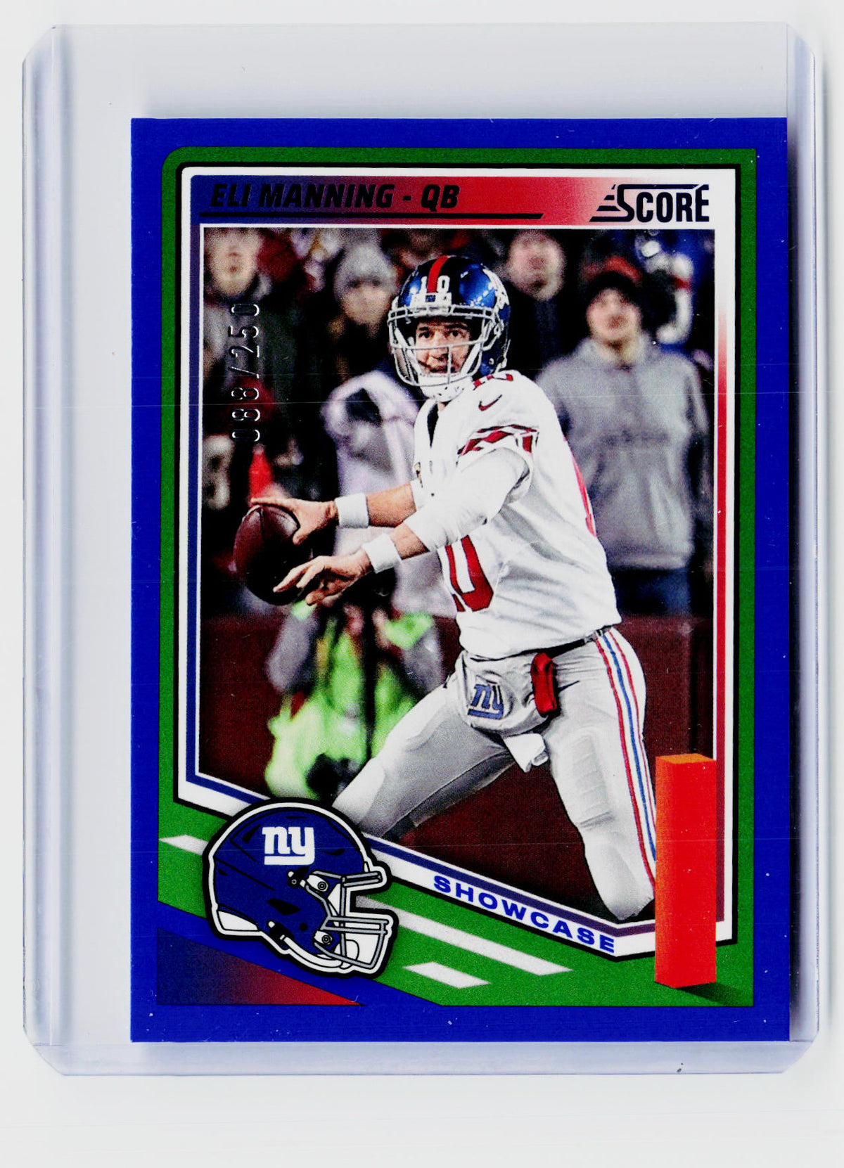 2025 Panini Score Football Showcase Eli Manning #78 /250 - front