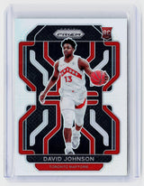 2021-22 Panini Prizm Basketball David Johnson Rookie #278 Toronto Raptors - front
