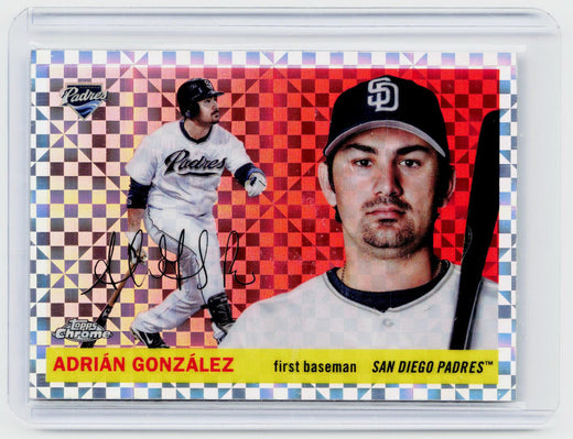 2025 Topps Chrome Platinum Anniversary Adrian Gonzalez #354 Geometric Refractor Autograph San Diego Padres - front