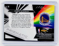 2021-22 Panini Prizm Basketball James Wiseman #30 Golden State Warriors - back