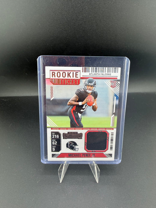 2024 Panini Contenders Michael Penix Jr. Rookie Ticket Swatches Variation #216 - front