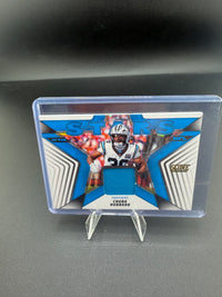 2025 Panini Score Stars of the NFL Chuba Hubbard Memorabilia Card SNJ-CHD - front