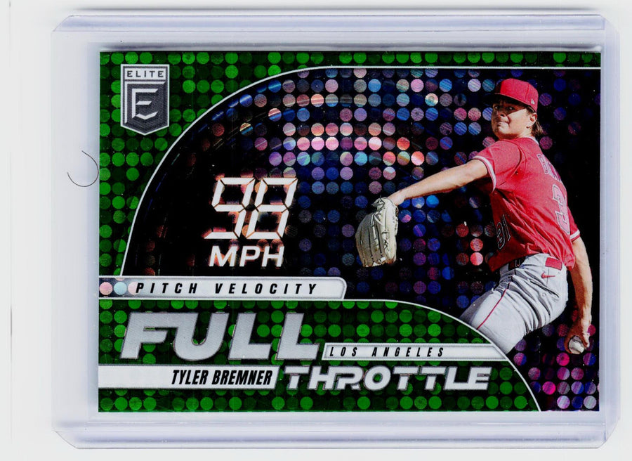 2026 Panini Donruss Elite Baseball Pitch Velocity Tyler Bremner #15 Los Angeles Angels - front