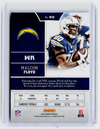 2016 Panini Football Bravery Malcolm Floyd #80 San Diego Chargers - back