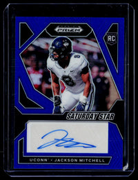 2024 Panini Prizm Draft Picks Saturday Star Signatures Jackson Mitchell Blue Auto #SSS-JML /149 Rookie - front