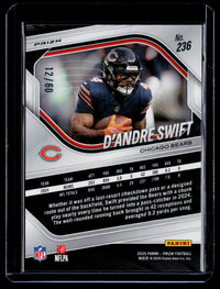 2025 Panini Prizm Football D’Andre Swift Super Bowl LX Prizm #236 /60 - back
