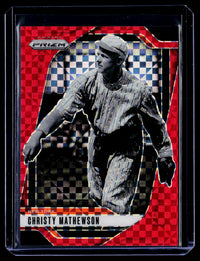 2025 Panini Prizm Baseball Christy Mathewson Red Checkerboard Red Power Prizms #129 /99 - front