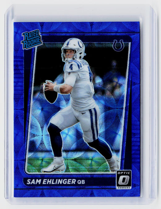 2021 Panini Donruss Optic Rated Rookie Blue Hyper Sam Ehlinger #246 - front