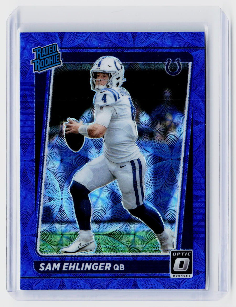2021 Panini Donruss Optic Rated Rookie Blue Hyper Sam Ehlinger #246 - front