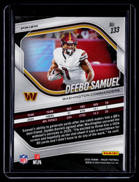 2025 Panini Prizm Football Deebo Samuel Red Pulsar Prizm #133 Washington Commanders - back