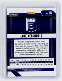 2026 Panini Donruss Elite Baseball Luke Keaschall Minnesota Twins #15 - back