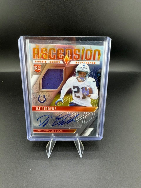 2025 Panini Phoenix Ascension Rookie Jersey Autographs D.J. Giddens ARJ-DGN /49 - front