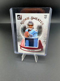 2025 Panini Donruss Rookie Sweaters Cam Ward SWE-CWD Tennessee Titans - front