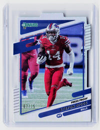 2021 Panini Donruss Press Proof Blue Stefon Diggs #226 /75 Buffalo Bills - front