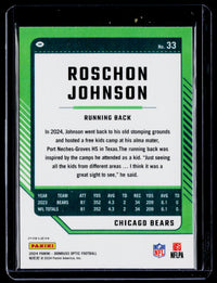 2024 Panini Donruss Optic Football Roschon Johnson #33 Chicago Bears - back