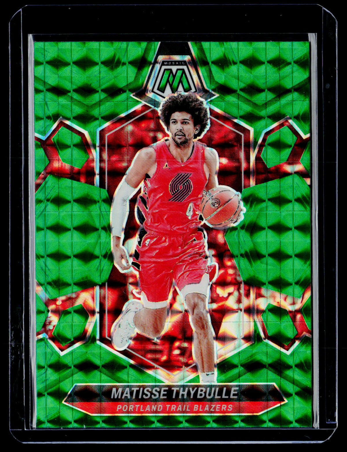 2023-24 Panini Mosaic Basketball Matisse Thybulle #1 Green Mosaic Prizm - front