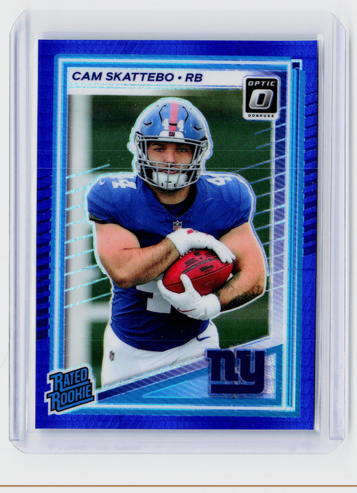 2025 Panini Donruss Optic Rated Rookie Cam Skattebo #228 New York Giants - front