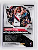 2024-25 Panini Prizm Basketball Shaedon Sharpe #144 Pink Portland Trail Blazers - back