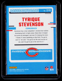 2023 Panini Donruss Optic Rated Rookie Tyrique Stevenson #219 Bears - back