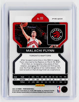 2021-22 Panini Prizm Basketball Malachi Flynn Blue Yellow Green Prizm #111 Toronto Raptors - back