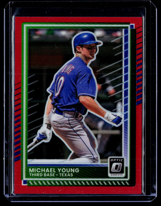 2025 Panini Donruss Optic Michael Young Red Holo #89 /99 - front