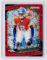 2025 Panini Prizm Football Patrick Surtain II Red Disco Prizm #97 - front