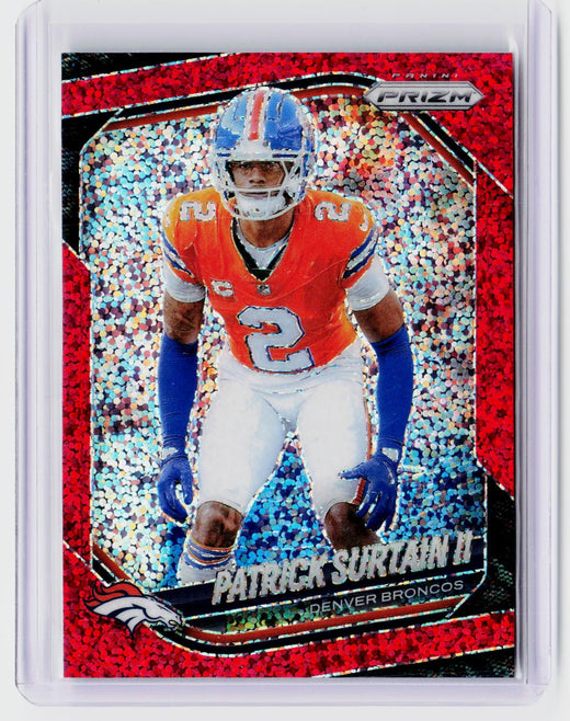 2025 Panini Prizm Football Patrick Surtain II Red Disco Prizm #97 - front
