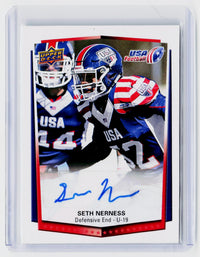2015 Upper Deck USA Football Seth Nerness Autograph #37 - front