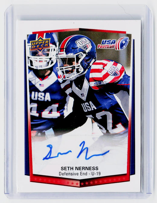 2015 Upper Deck USA Football Seth Nerness Autograph #37 - front