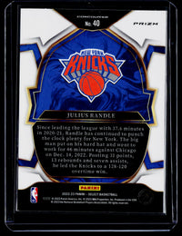 2022-23 Panini Select Basketball Julius Randle Concourse #40 Knicks - back