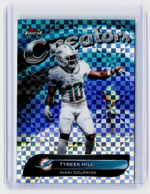 2025 Topps Finest Creative Nature Tyreek Hill CR-19 Miami Dolphins - front