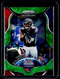 2025 Panini Prizm Football Global Reach Caleb Williams #5 Green Wave Prizm - front