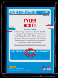 2023 Panini Donruss Rated Rookie Tyler Scott #315 Chicago Bears - back